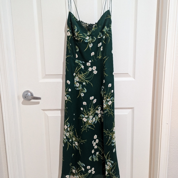 Reformation Juliette Dress in Buena (green) - Picture 2 of 6